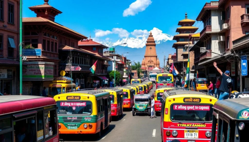 Public Transportation in Nepal.